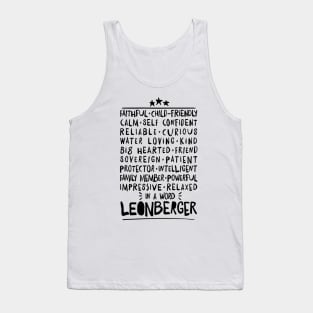 Leonberger Dog Character Traits black Tank Top